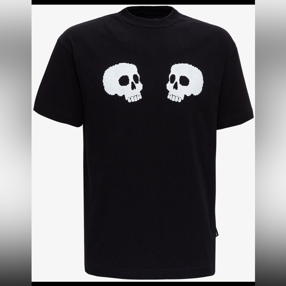 Palm Angels Black Skull Short Sleeve T-shirt
